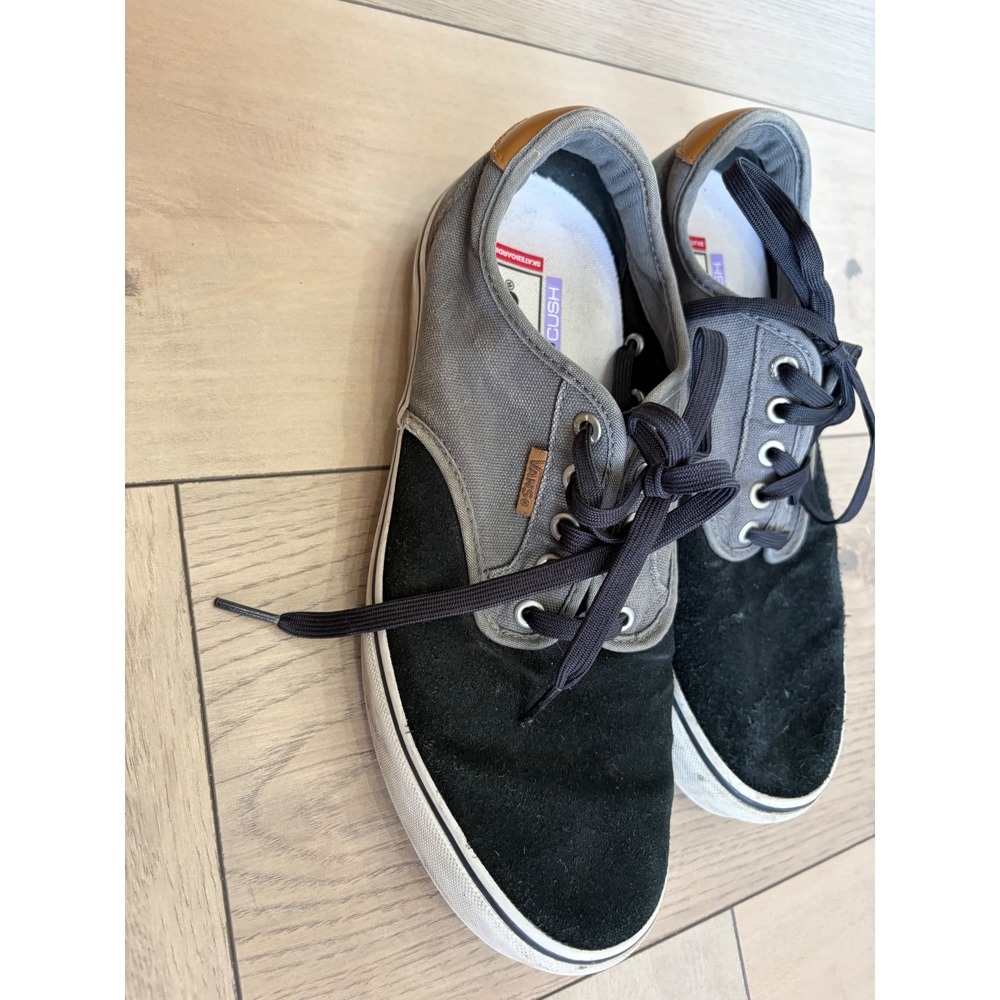 Vans Chima Ferguson Pro Skate Shoes Mens Gry Black Suede PopCush Low Top Sneaker